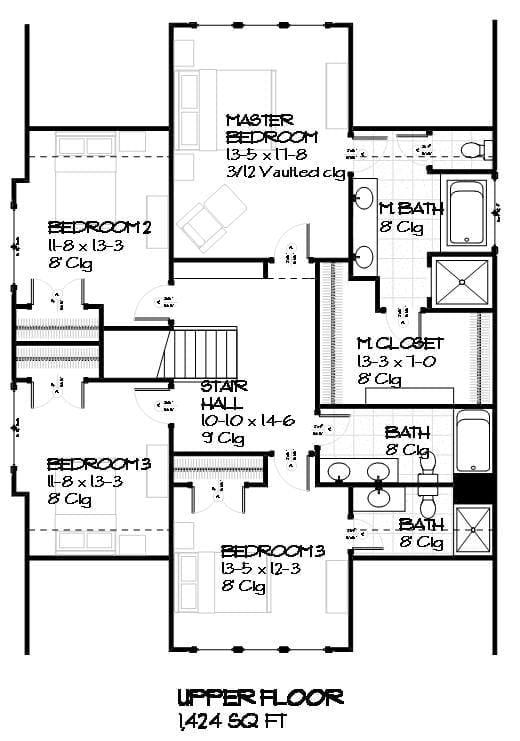 Alpine - Craftsman House Floor Plan - SketchPad House Plans