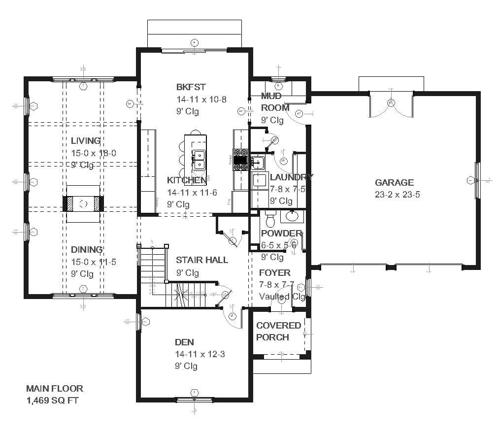 Cadillac - Home Design and Floor Plan - SketchPad House Plans