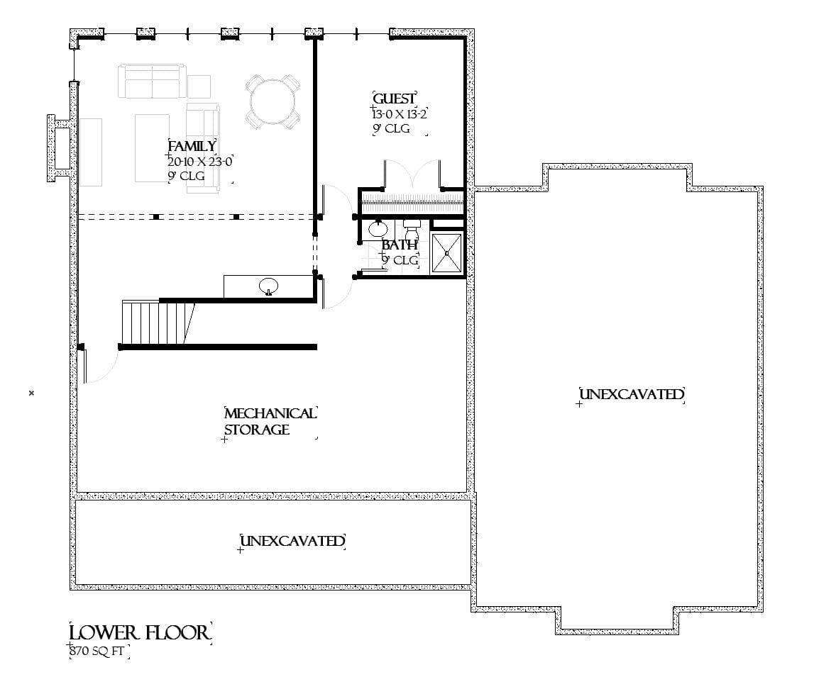 Alpine - Craftsman House Floor Plan - SketchPad House Plans