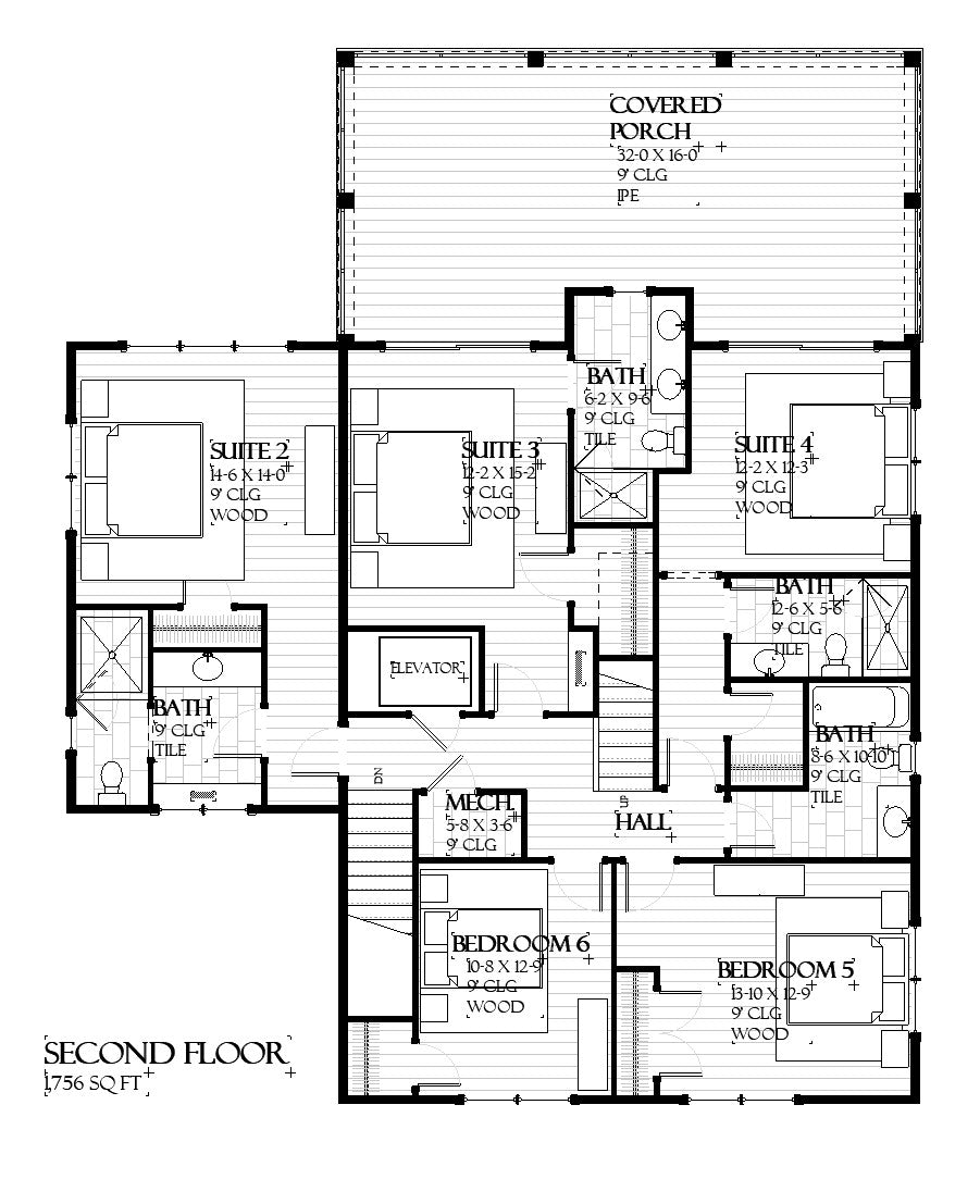 Abaco - Coastal Beach House Floor Plan - SketchPad House Plans