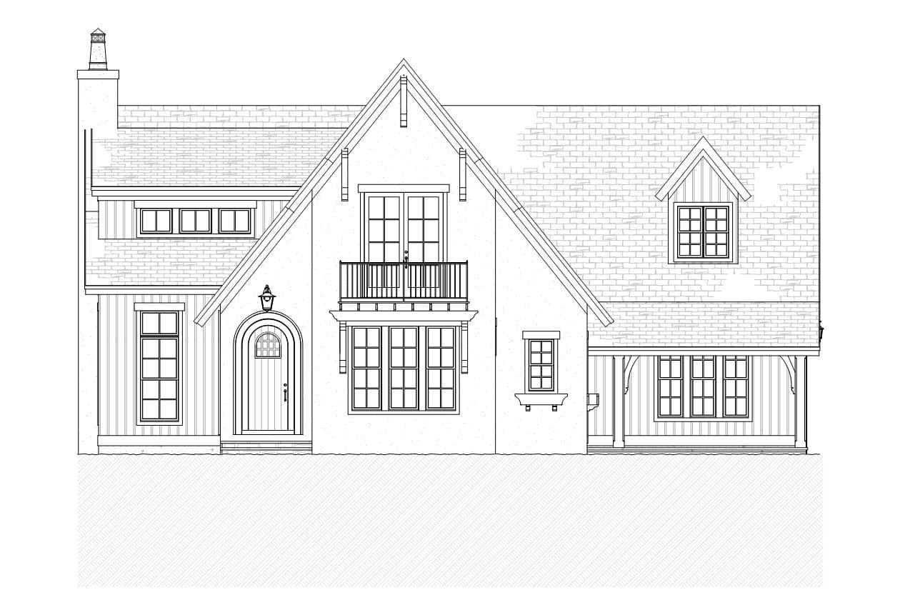 Ada - Tudor House Plan - SketchPad House Plans