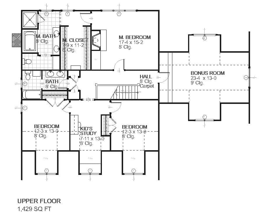 Adams - Traditional House Floor Plan - SketchPad House Plans