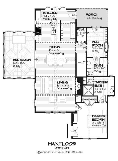 Bayview - Lakhouse Floor Plan - SketchPad House Plans