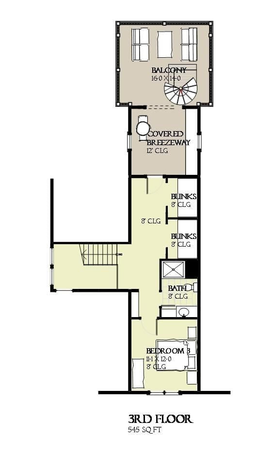 Beach Walk - Cottage Floor Plan - SketchPad House Plans