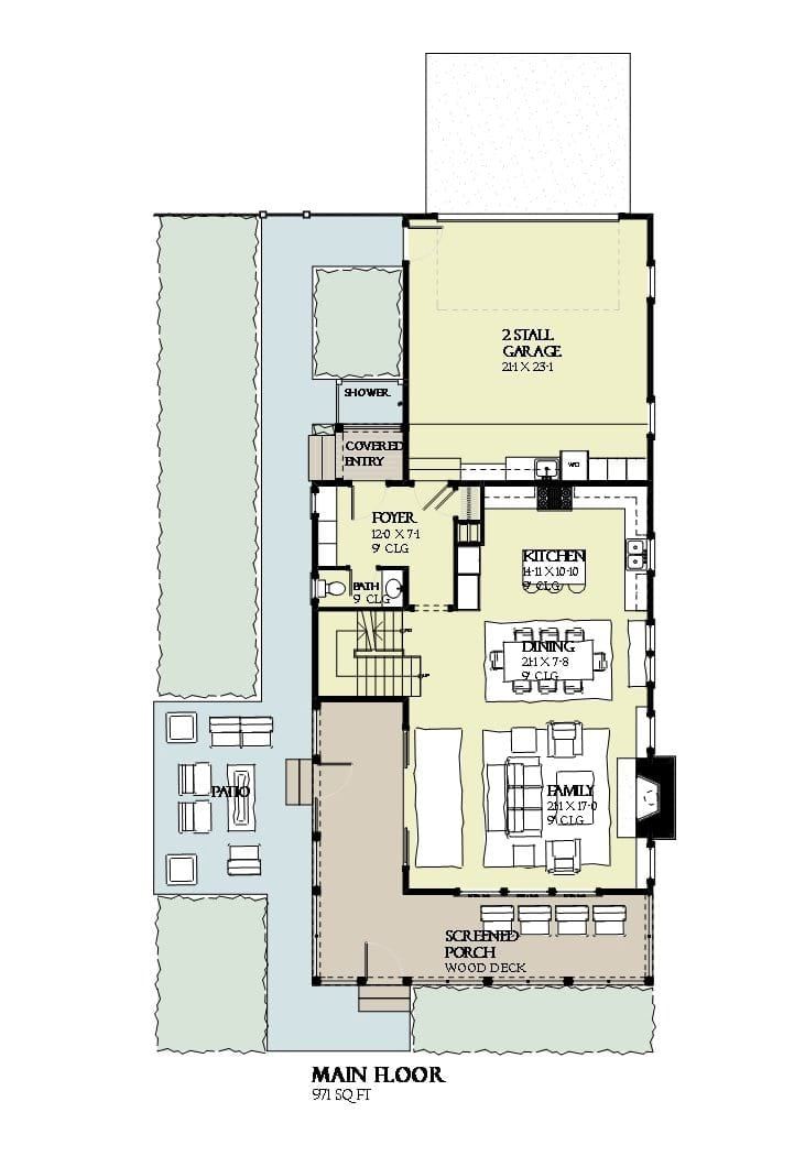 Beach Walk - Cottage Floor Plan - SketchPad House Plans