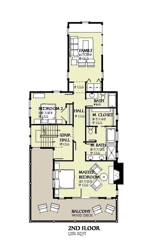 Beach Walk - Cottage Floor Plan - SketchPad House Plans