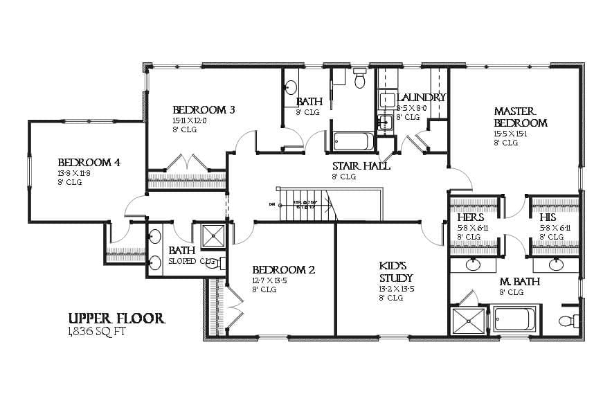 Bonnell - Home Design and Floor Plan - SketchPad House Plans