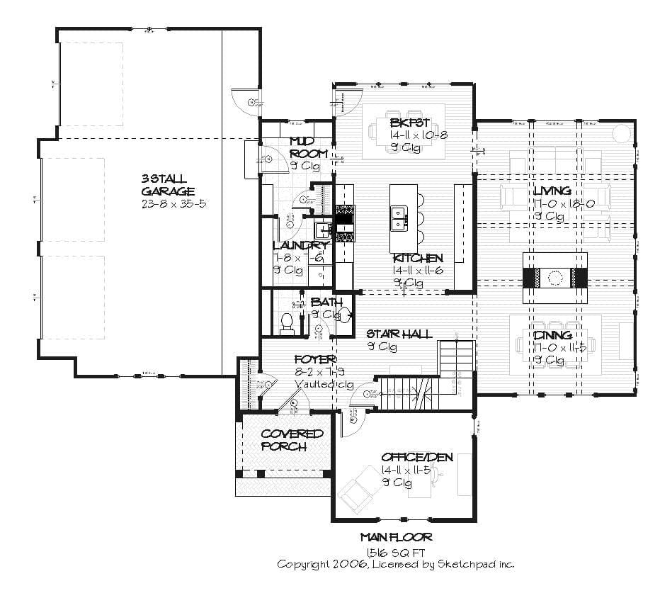 Cambridge - Home Design and Floor Plan - SketchPad House Plans