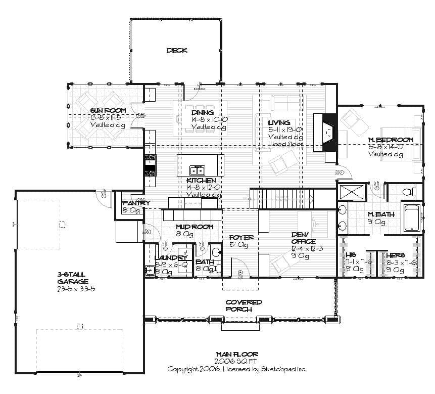 Copperwood - Home Design and Floor Plan - SketchPad House Plans