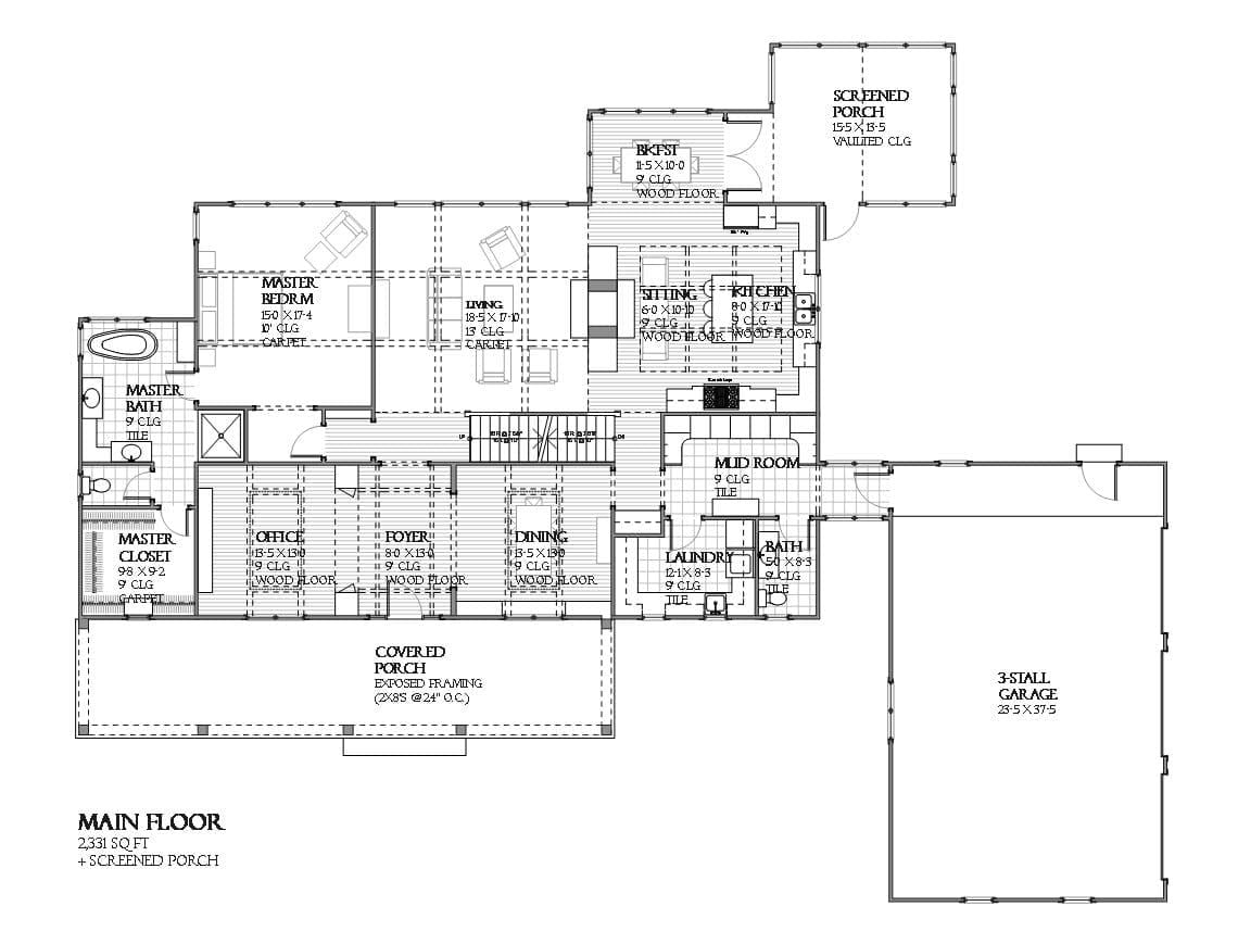 Darby - Home Design and Floor Plan - SketchPad House Plans