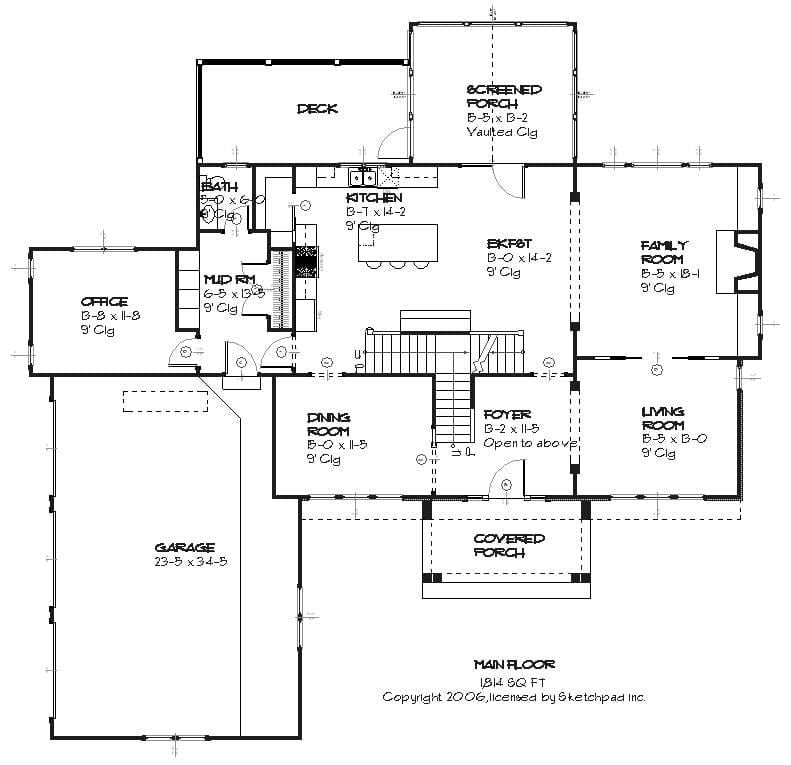 Dover - Home Design and Floor Plan - SketchPad House Plans