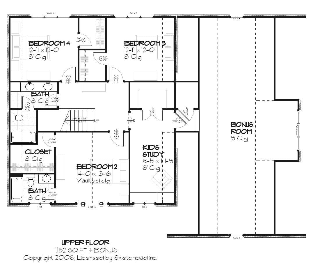 Hampton - Home Design and Floor Plan - SketchPad House Plans