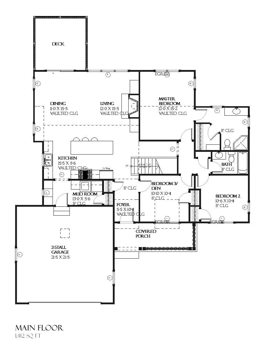 Jersey - Home Design and Floor Plan - SketchPad House Plans