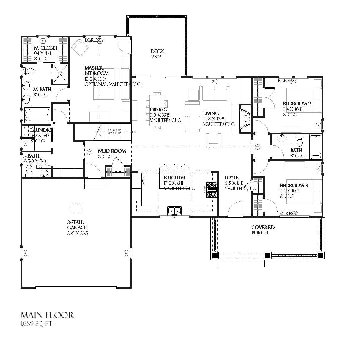 Kehoe - Home Design and Floor Plan - SketchPad House Plans