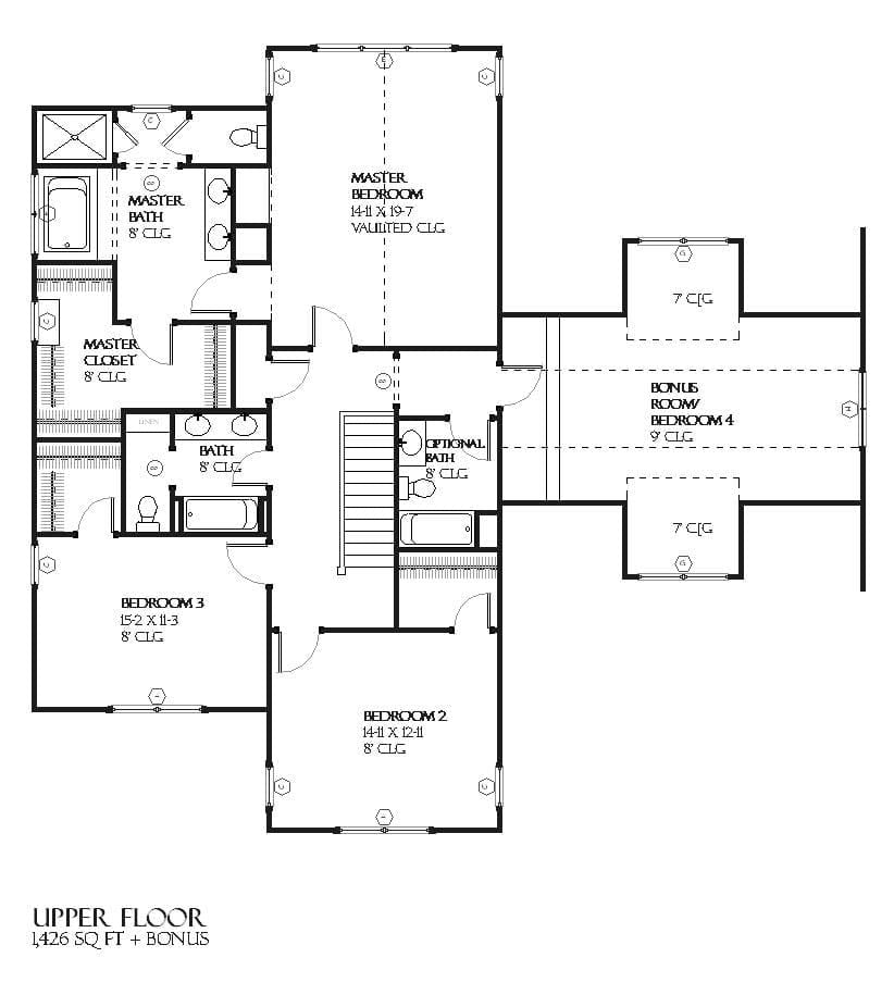 Knight - Home Design and Floor Plan - SketchPad House Plans