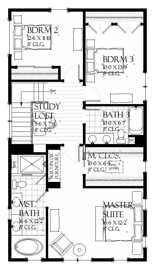 Lansing - Home Design and Floor Plan - SketchPad House Plans