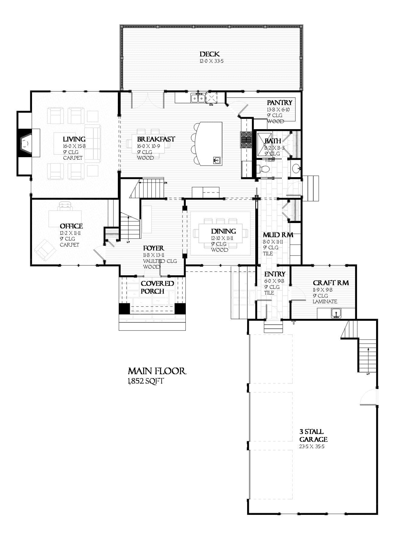 Madison - Home Design and Floor Plan - SketchPad House Plans