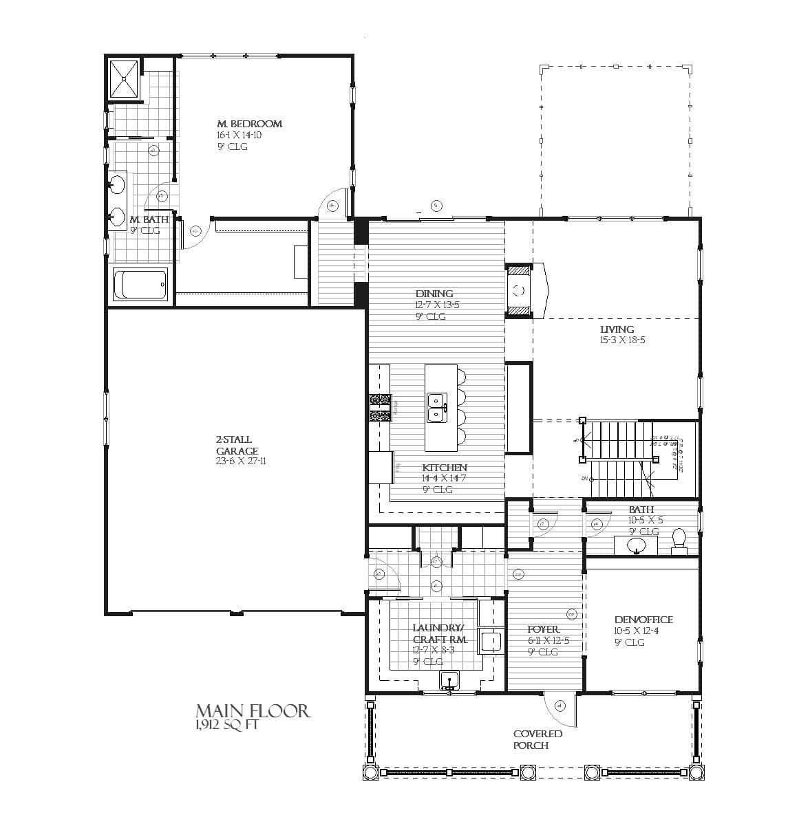 Manhattan - Home Design and Floor Plan - SketchPad House Plans