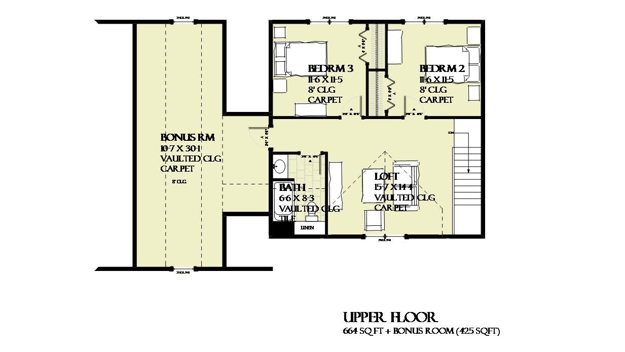 Tall Cedar - Home Design and Floor Plan - SketchPad House Plans