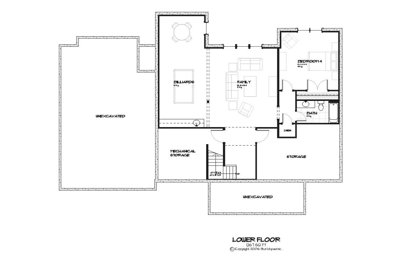 North Lake - Home Design and Floor Plan - SketchPad House Plans