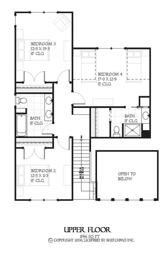 North Lake - Home Design and Floor Plan - SketchPad House Plans