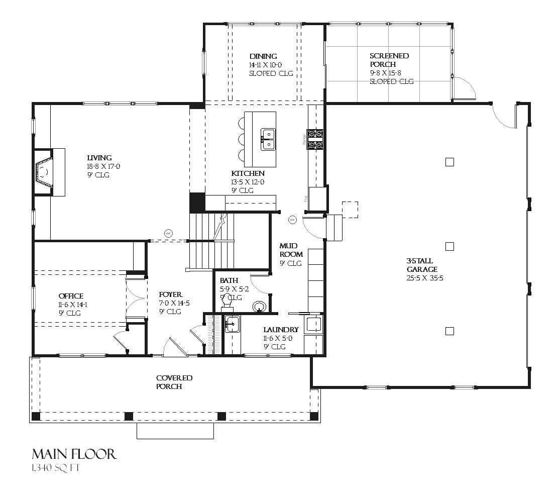 Paxton - Home Design and Floor Plan - SketchPad House Plans