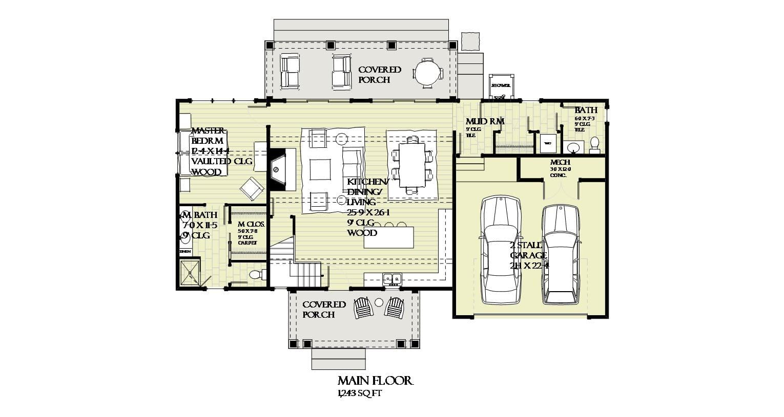 Penwood - Home Design and Floor Plan - SketchPad House Plans
