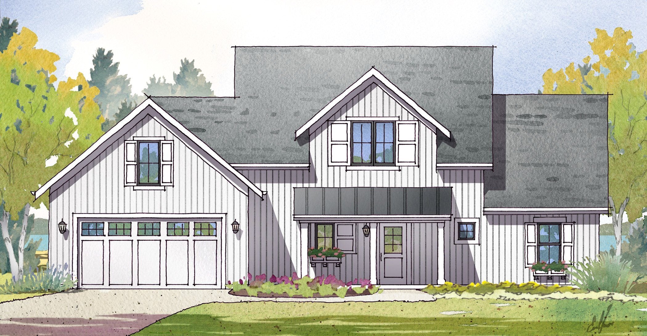 Tall Cedar - Home Design and Floor Plan - SketchPad House Plans