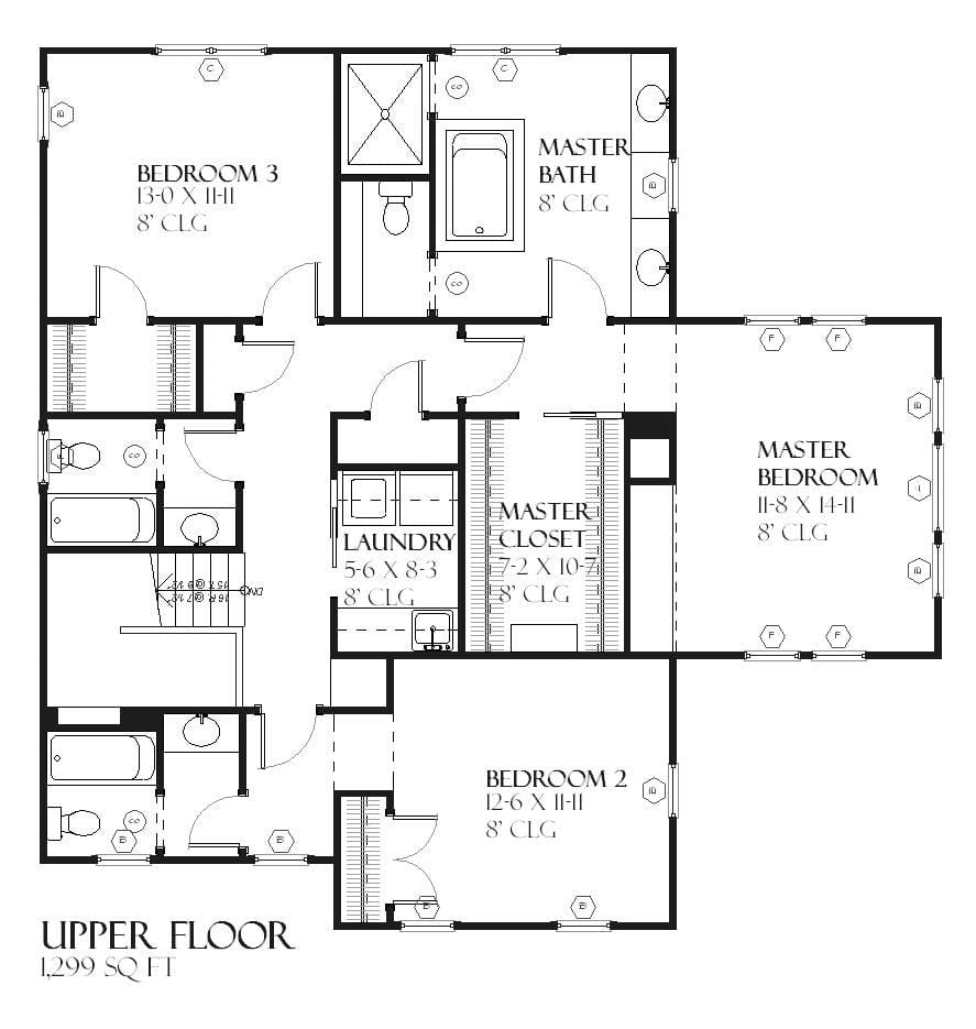 Temple - Home Design and Floor Plan - SketchPad House Plans