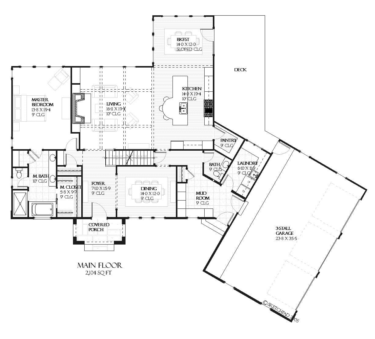 Turnstone - Home Design and Floor Plan - SketchPad House Plans