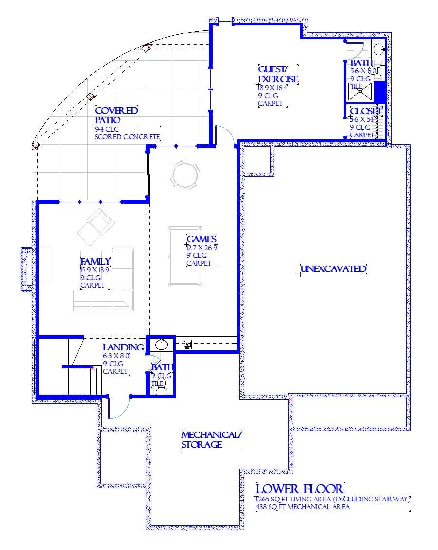 Ada - Tudor Floor Plan - SketchPad House Plans