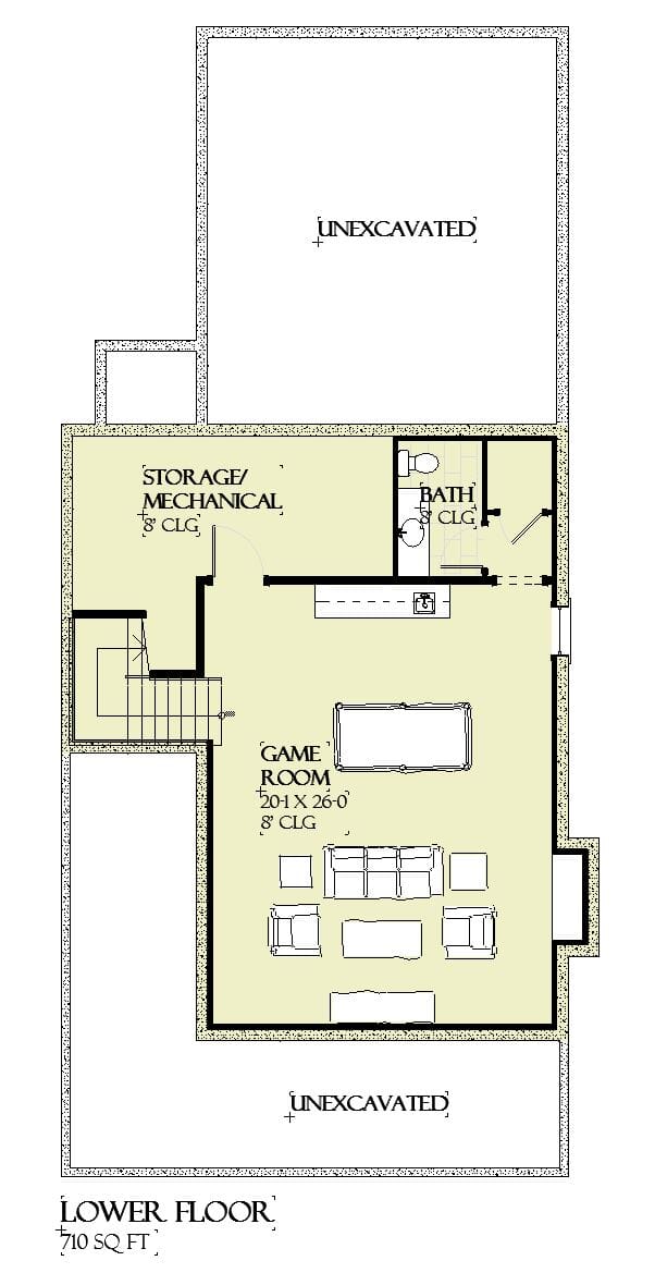 Beach Walk - Cottage Floor Plan - SketchPad House Plans