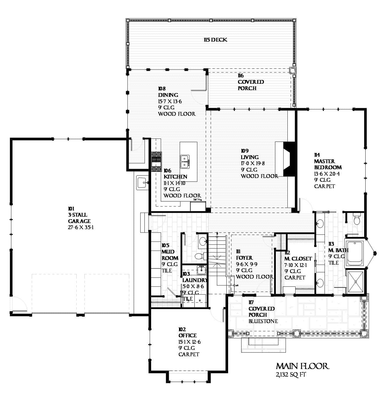 Northbridge - Home Design and Floor Plan - SketchPad House Plans